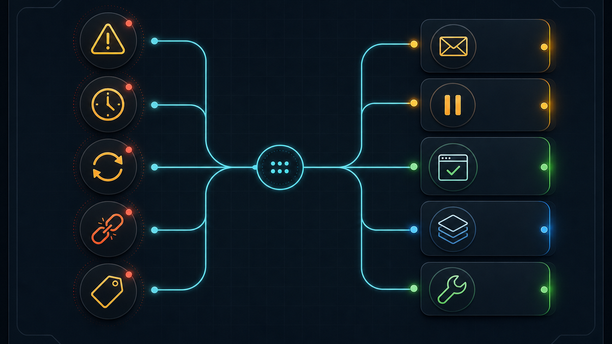 Broken link alert triage workflow